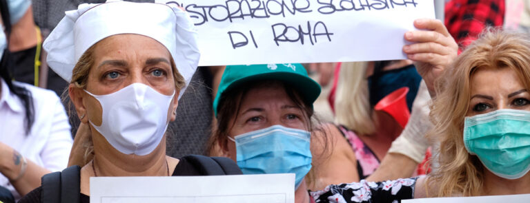 Scopri di più sull'articolo La prima manifestazione sindacale a Roma ai tempi del coronavirus – di Mimmo Dieni